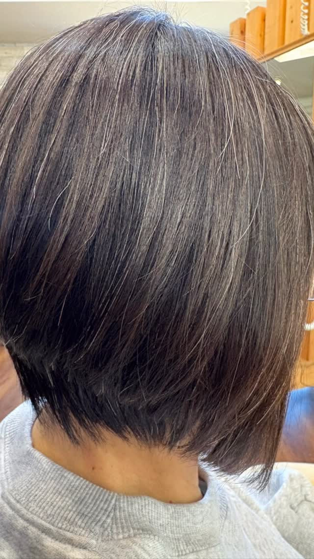 前下がりのグラデーションボブヘアがお気に入りのお客様！毎回、
