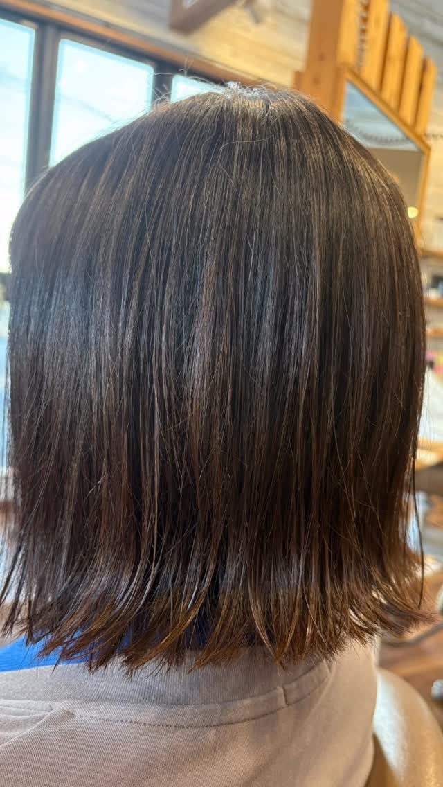 濡れ髪パッツンボブヘアは、どうですか？くせ毛の方でもストレー