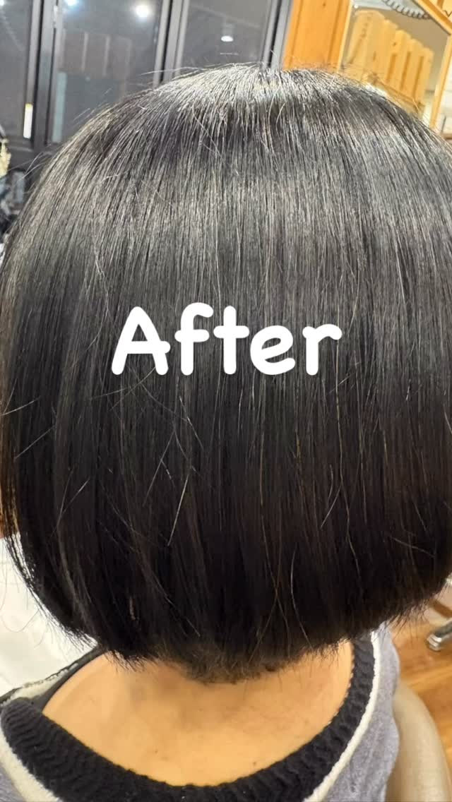 ミディアムヘアから前下がりボブにイメージチェンジ！雰囲気も変