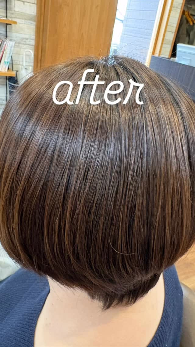 常連のお客様！今回は襟足をスッキリめのショートヘアにしました