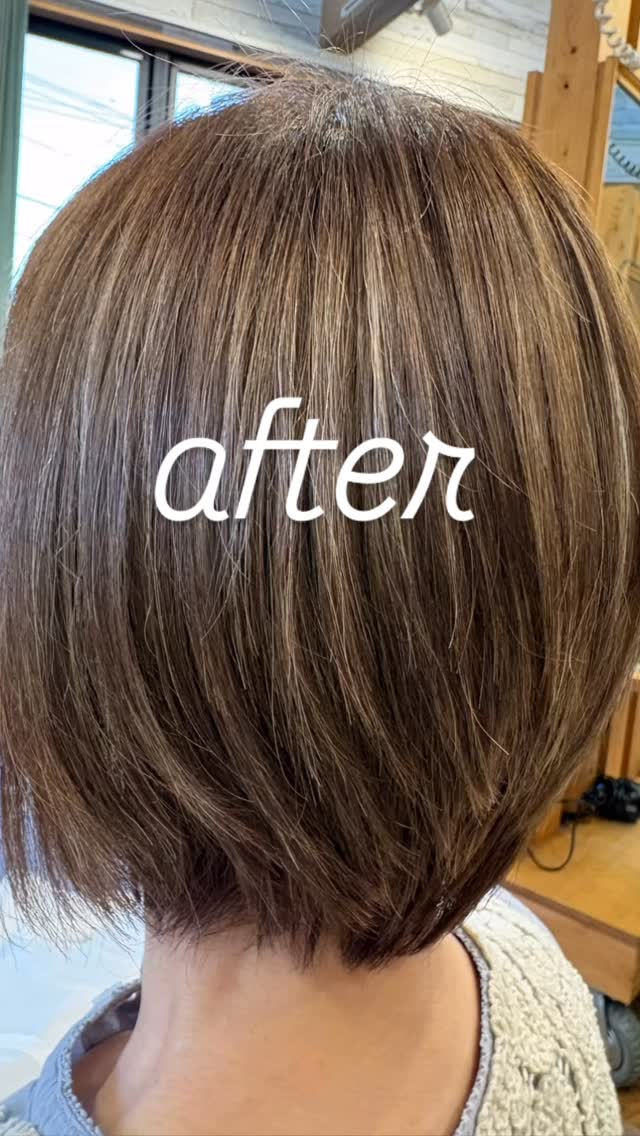 前回のヘアスタイルからショートカットに変身！乾かすのに時間を
